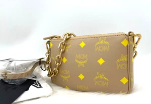 AUTH NWT $560 MCM Color Splash Logo Zip Mini Pouch Shoulder Bag NEW - Picture 1 of 12