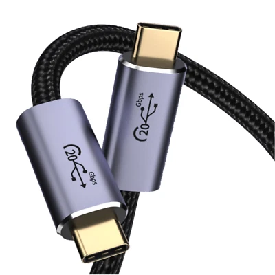 USB 3.2 Type-C TO USB C 5A 100W Power Fast Charging Quick charger Cable 20Gbps - Image 1 of 4