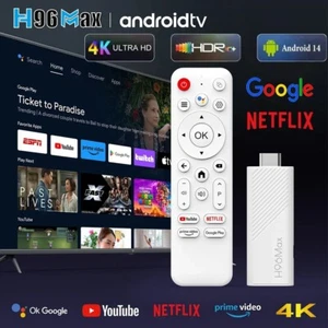 Upgraded H96 MAX H313 Mini TV Stick Android 14 Smart TV Box Android14 BT 4K HD - Picture 1 of 8