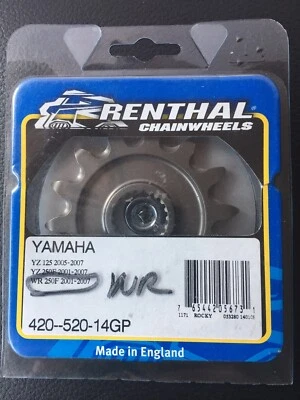 Renthal 420-520-14GP Front Steel Sprocket for Yamaha WR 250F 2001-2007 - Image 1 of 3