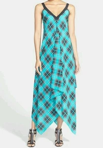 ¡NUEVO! Maxi pañuelo vestido Michael Kors con estampado de bufanda a cuadros S/M - Imagen 1 de 10