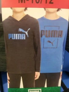 PUMA Hoodie Set, 2-Pack, Black/Blue, Size M 10/12 **BRAND NEW** - Picture 1 of 6