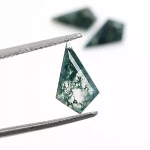 Cometa de ágata de musgo calibrada natural corte escalonado 7x12 mm - 12x16 mm piedras preciosas sueltas - Imagen 1 de 6