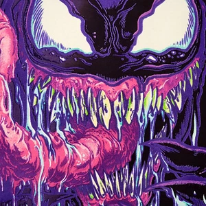 CAMISA VENOM ADULTO EXTRA GRANDE PÚRPURA NEGRA MARVEL CORBATA TYE CÓMICS INFORMAL PARA HOMBRE NUEVA CON ETIQUETAS - Imagen 1 de 12