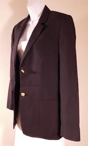 BROOKS BROTHERS Donna Blu Mezzanotte Collo Taccato Singolo Petto 2 Bottoni con... - Foto 1 di 7