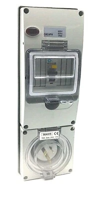 15A AMP 3 Pin Power RCD Protected Power Inlet IP66 Waterproof Appliance - image 1 of 4