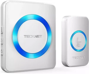 Tecknet Wireless Doorbell 1300ft IP65 Waterproof 60 Chimes Plug-in Kit - Picture 1 of 9