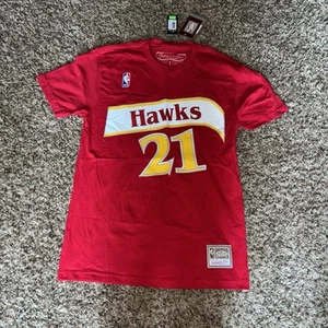 Men’s Mitchell & Ness Dominique Wilkins Atlanta Hawks T-Shirt Jersey Size Small - Picture 1 of 4