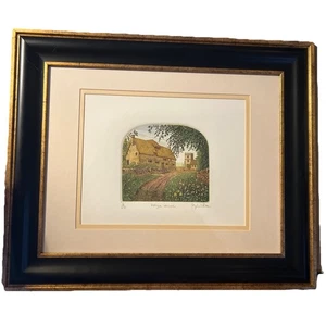 Stephen Whittle Signed Limited Etching/Engraving of Village Church Framed - Picture 1 of 5