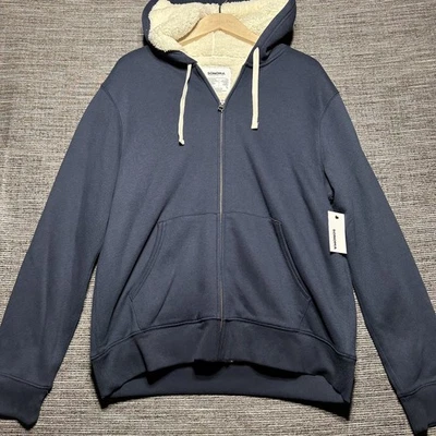 Sonoma Sudadera con Capucha Para Hombre L Azul Polar Cremallera Completa Supersuave Acogedora Cálida NUEVA Foto 1 de 4