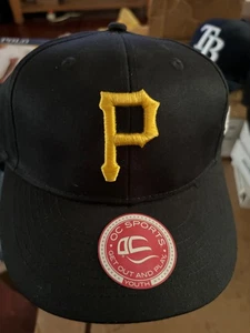 OC SPORTS Youth Pittsburgh Pirates Baseball Cap Hat Sz. OSFM NEW MLB BLACK - Picture 1 of 3