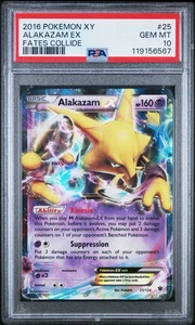 Alakazam EX 25/124 2016 Pokemon Fates Collide Holo PSA 10 - Picture 1 of 2