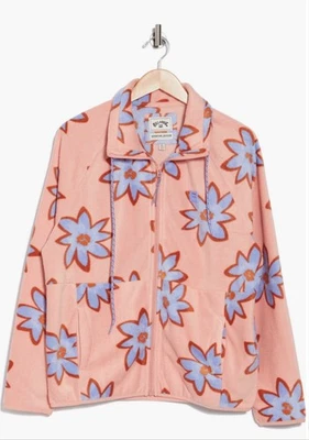 Moletom Billabong Feminino Boundary Zíper Completo Floral Lã Tamanho XS - Imagem 1 de 2