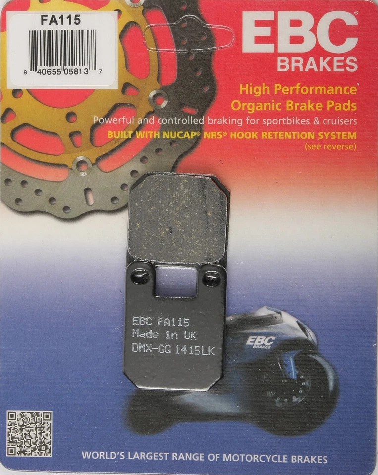 EBC 1993-1994 Gara Beta BRAKE PAD FA115 ORGANIC FA115 - Image 1 of 1