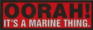 Pegatina de parachoques metálica OORAH It's A Marine Thing - Imagen 1 de 1