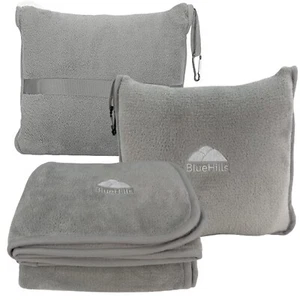 BlueHills Premium Soft Plush Travel Blanket Pillow Airplane Traveling Essenti... - Picture 1 of 6