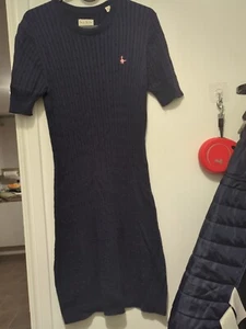 "Jack Wills". Ladies -Teen. Knitted Stretch Navy Dress. UK 10. Body Fit . - Picture 1 of 8