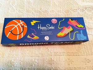HAPPY SOCKS MEN'S GAME DAY SOCKS GIFT SET, 5 PAIRS NEW IN BOX WITH $60 PRICE TAG - Picture 1 of 3