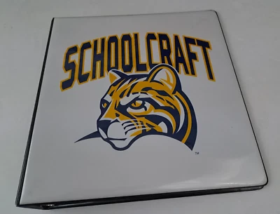 Vintage Schoolraft College Ocelots 3 Ring Binder Fourpoint USA - Image 1 of 4