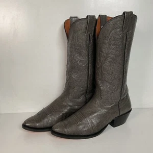 Vintage Nocona Exotic Grey Kangaroo Cowboy Boots 9.5 D USA Made Recraft - Picture 1 of 23