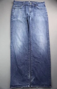 Pantalones de mezclilla para hombre 7 For All Mankind Austyn rectos desgastados talla 34 (medida 35x32) - Imagen 1 de 9