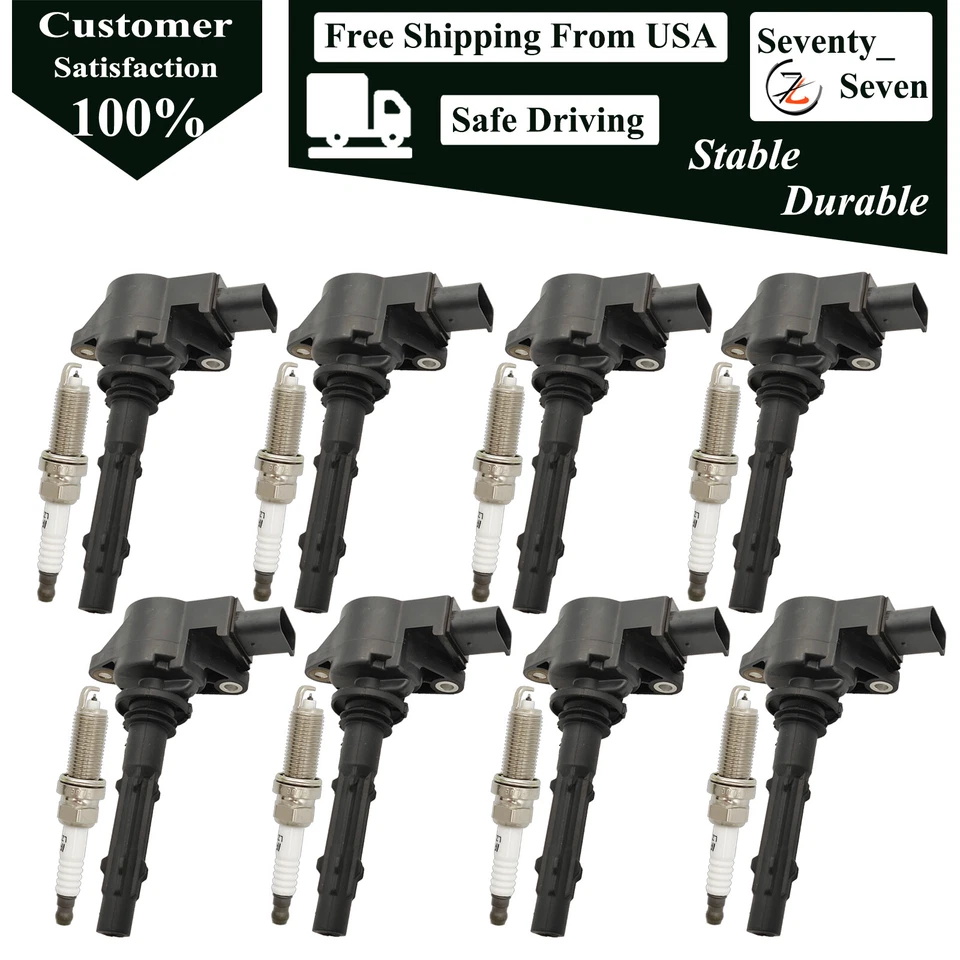 Bobina de encendido y bujía UF535 8 piezas para Mercedes-Benz C300 2008-2012 3,0 L Foto 1 de 4