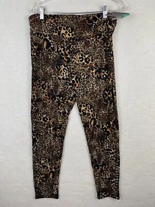 No Boundaries Juniors Leggings Sz XL Black/Brown Cheetah Side Bar High Rise NWT - Picture 1 of 10