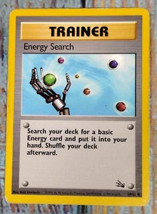 Pokemon Card TRAINER ENERGY SEARCH 59/62 TRAINER Fossil Set Common 1999 (#2) - Picture 1 of 4