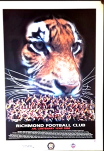 1996 AFL Richmond centenary poster in rolled cylinder for dedicated fans - Picture 1 of 4