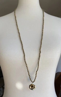 Nuevo Auténtico Collar Largo Moneda Pirita Chan Luu Ojo de Tigre Foto 1 de 4