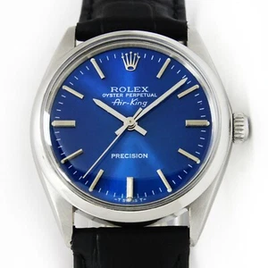 Vintage Rolex Oyster Perpetual Auto Air King Sunburst Blue Dial Men Watch C.1971 - Picture 1 of 16
