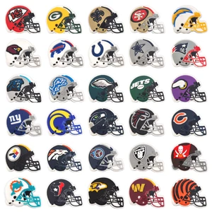 assorted team helmet shoe charms button back - Picture 1 of 1