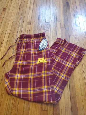 NEW NWT Minnesota Gopher Plaid Sleepwear Pajamas Pants Size XL RV $34 Cover