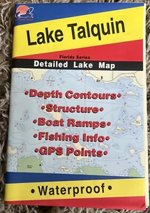 Lake Talquin, FL Series - Fishing Map- GPS Points - Waterproof - #L268 NEW - Picture 1 of 3