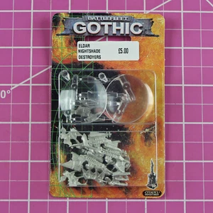 Battlefleet Gothic Eldar Nightshade Destroyers NIB Metal, OOP Games Workshop BFG - Picture 1 of 1