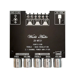 Mini Bluetooth 5.0 Digital Amplifier HiFi 2.1 Channel Audio Stereo Equalizer Amp - Picture 1 of 11