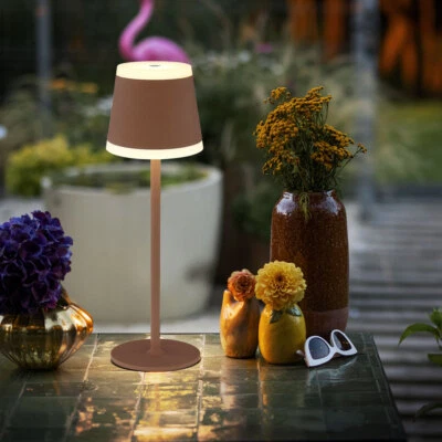 Außenleuchte Tischlampe Balkonleuchte Tischleuchte Touch dimmbar LED rost Akku - Bild 1 von 4