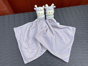 Grey Lemon Cow Comforter Spotty Baby Soft Toy Comforter get comfy giraffe 2 Two!