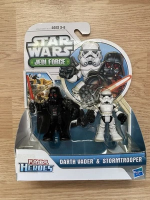2011 Playskool Heroes Star Wars Jedi Force Darth Vader & Stormtrooper 2 Pk New - Image 1 of 2