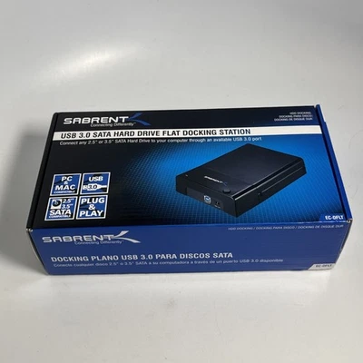 New Sabrent USB 3.0 To SATA External Hard Drive Lay Flat Docking Station EC-DFLT - Image 1 of 4