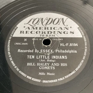 Bill Haley & the Comets 78rpm Rocking Chair on the Moon/Ten Little Indians VG/V+ - Picture 1 of 12