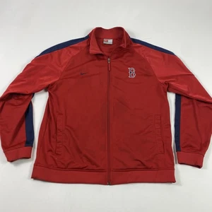 Chaqueta Boston Red Sox Para Hombres XL Roja Azul MLB Béisbol Cremallera Completa Pista Calentamiento Nike - Imagen 1 de 17