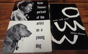 DYLAN THOMAS 2 BOOK LOT UNDER MILK WOOD + PORTRAIT ARTIST YOUNG DOG VTG NDP TPB - Picture 1 of 7