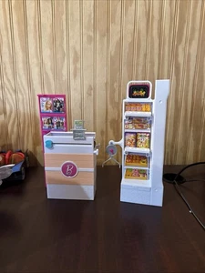 Barbie Puppe Lebensmittelgeschäft Supermarkt Ersatzförderband Kasse und Regale - Bild 1 von 5