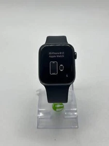 Unlocked Apple Watch Series 5 44MM Space Gray Aluminum Black Sport Band A2095 - Photo 1 sur 5