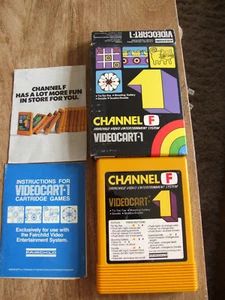 A8 OFFERS COMBINE - VINTAGE FAIRCHILD CHANNEL F VIDEOCART CIB - 1 TIC TAC TOE - Picture 1 of 6