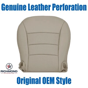 2005-2013 Chevy Corvette-Driver Side Bottom GENUINE Leather Seat Cover Tan Perf - Picture 1 of 18