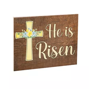 JennyGems Easter Decorations, He Is Risen Christian Sign, Religious Easter Decor - Picture 1 of 11