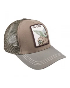 GORRA DE BÉISBOL STAR WARS THE MANDALORIAN THE CHILD GROGU MARRÓN SNAPBACK CAMIONERO - Imagen 1 de 4