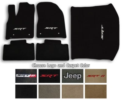Juego de alfombrillas Jeep Grand Cherokee Velourtex de 5 piezas - Elige color y logotipo Foto 1 de 4